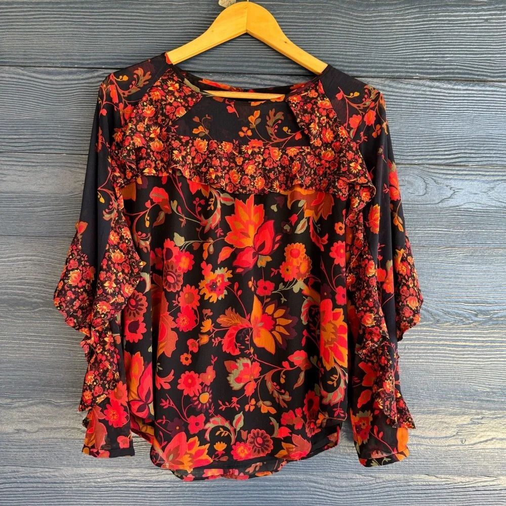 LOFT Floral Blouse M Long Sleeve Boho Fall Top Y2K Whimsical
Ethereal Artsy